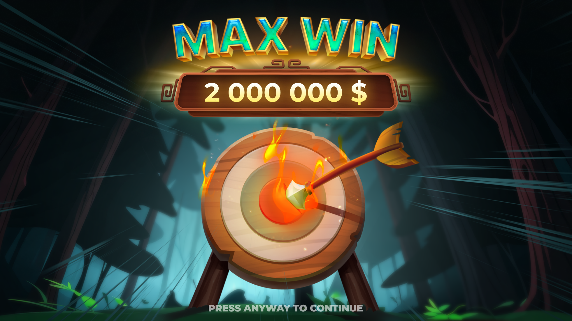 Forest Arrow demo: multiplicadores y botón de cash-out