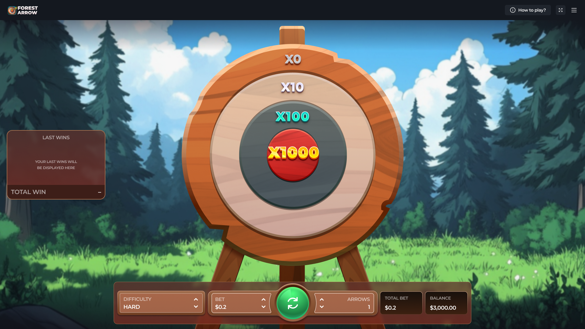 Forest Arrow en móvil: vista vertical optimizada
